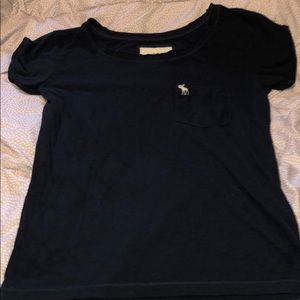 Women’s navy Abercrombie and Fitch pocket T